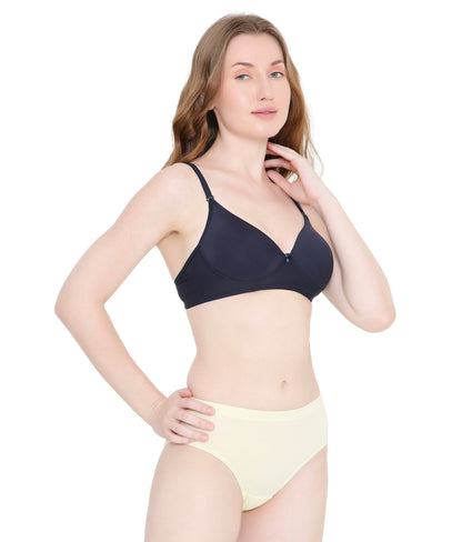 Allure Black Essential Non-Padded Full Coverage Cotton Bra for Women