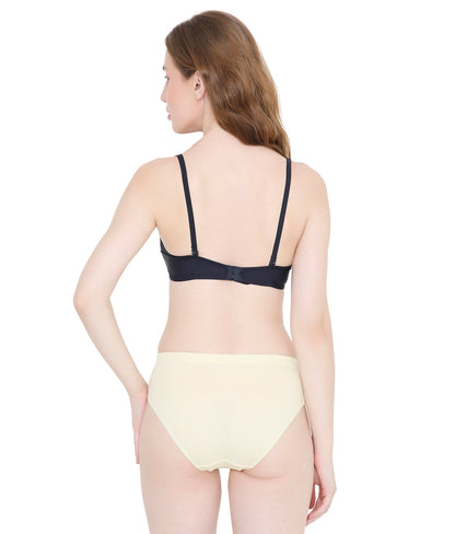 Allure Black Essential Non-Padded Full Coverage Cotton Bra for Women