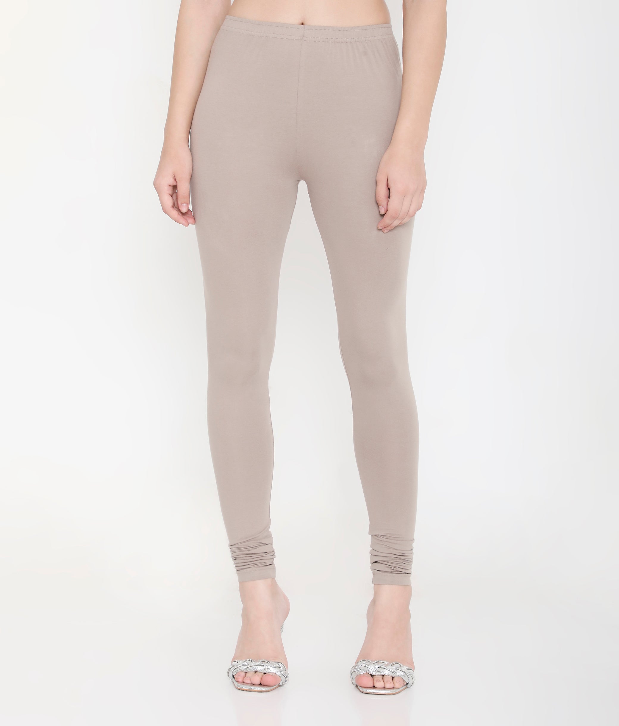 WOMEN WARM GREY COTTON CHURIDAR LEGGINGS