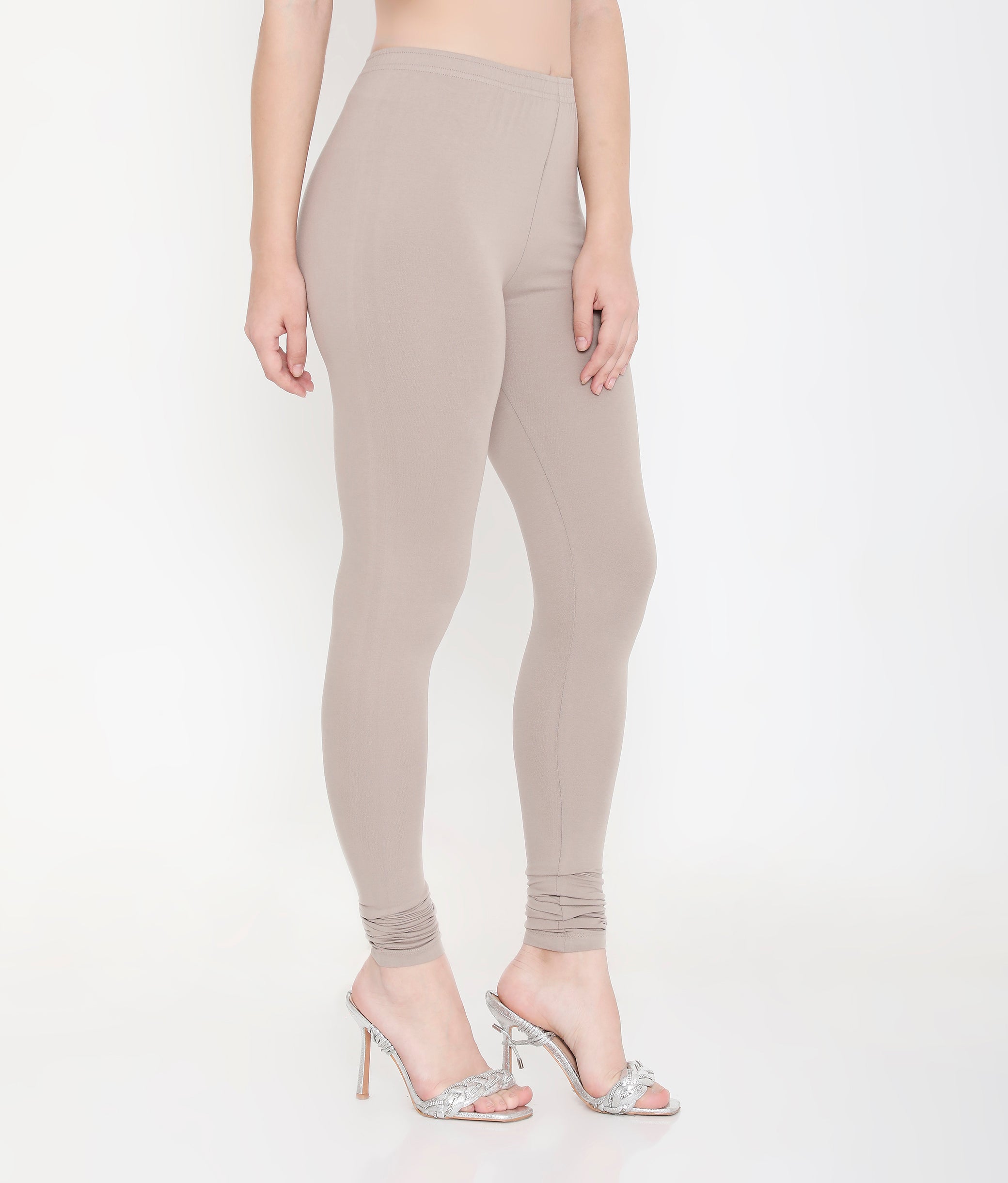 WOMEN WARM GREY COTTON CHURIDAR LEGGINGS