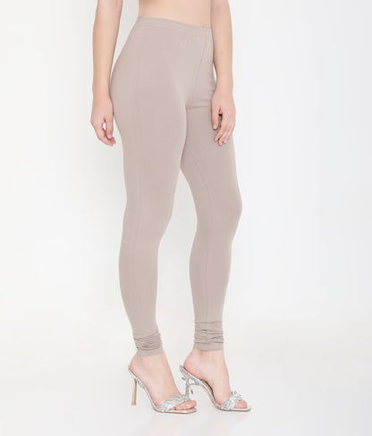 WOMEN WARM GREY COTTON CHURIDAR LEGGINGS