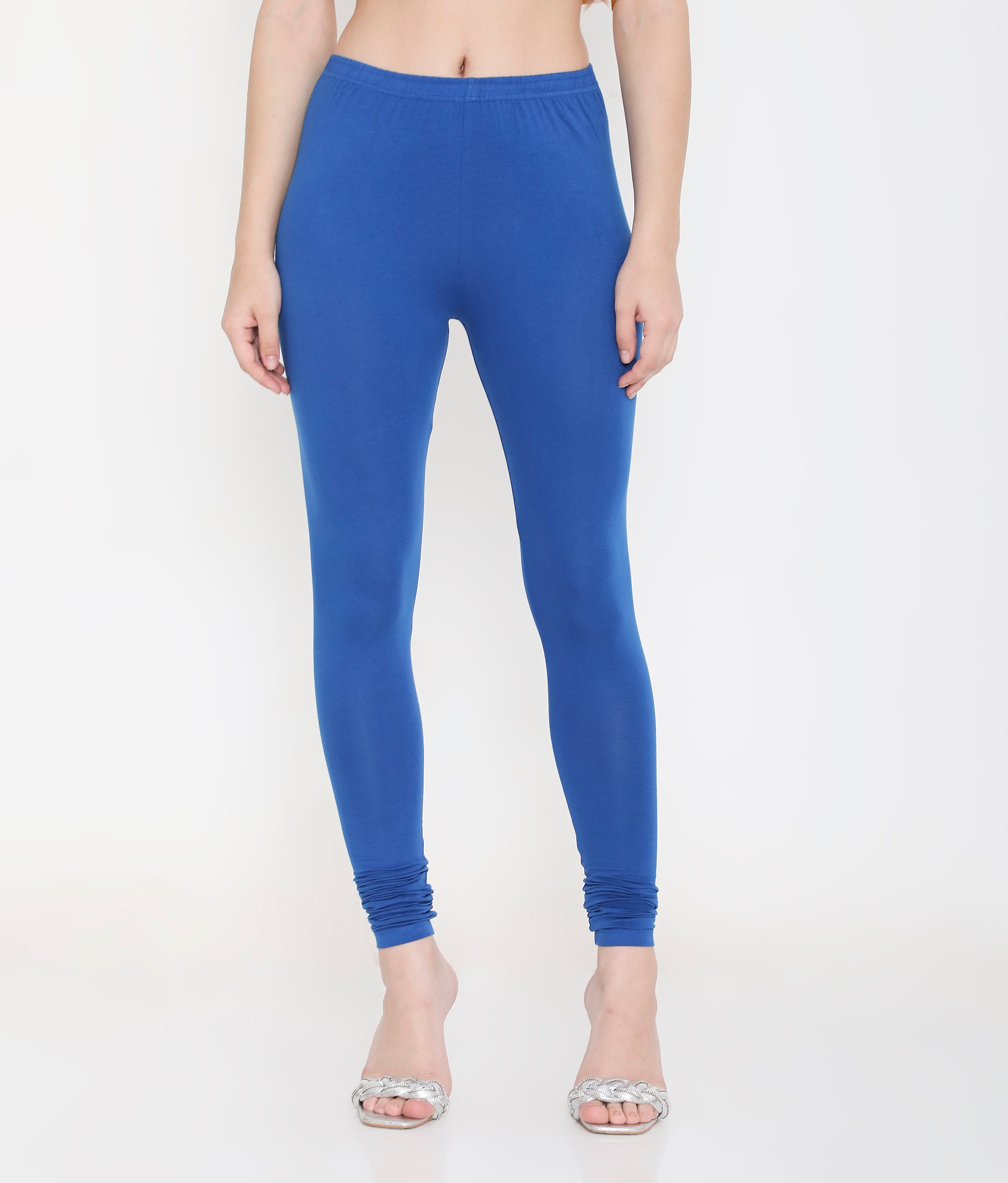 WOMEN ROYAL BLUE COTTON CHURIDAR LEGGINGS