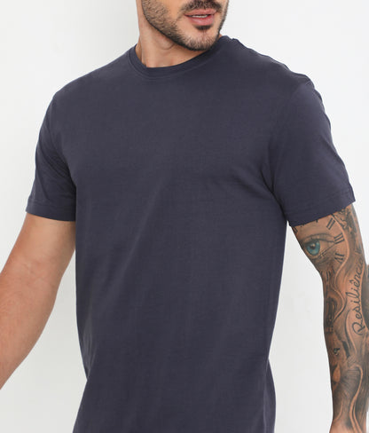 Men's Jet Navy Leisurewear Essential Cotton Tee - 004