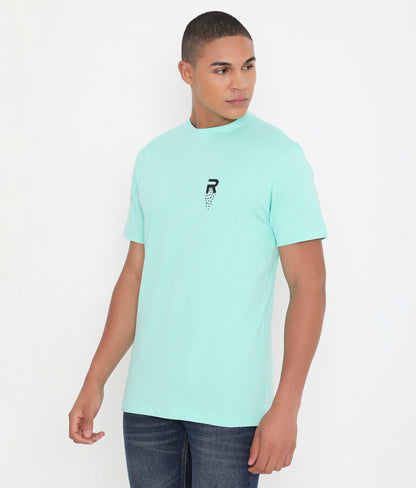 Men Solid Mint Leisurewear Cotton Tee - 002