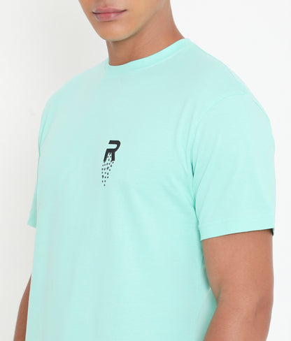 Men Solid Mint Leisurewear Cotton Tee - 002