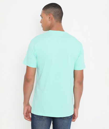 Men Solid Mint Leisurewear Cotton Tee - 002