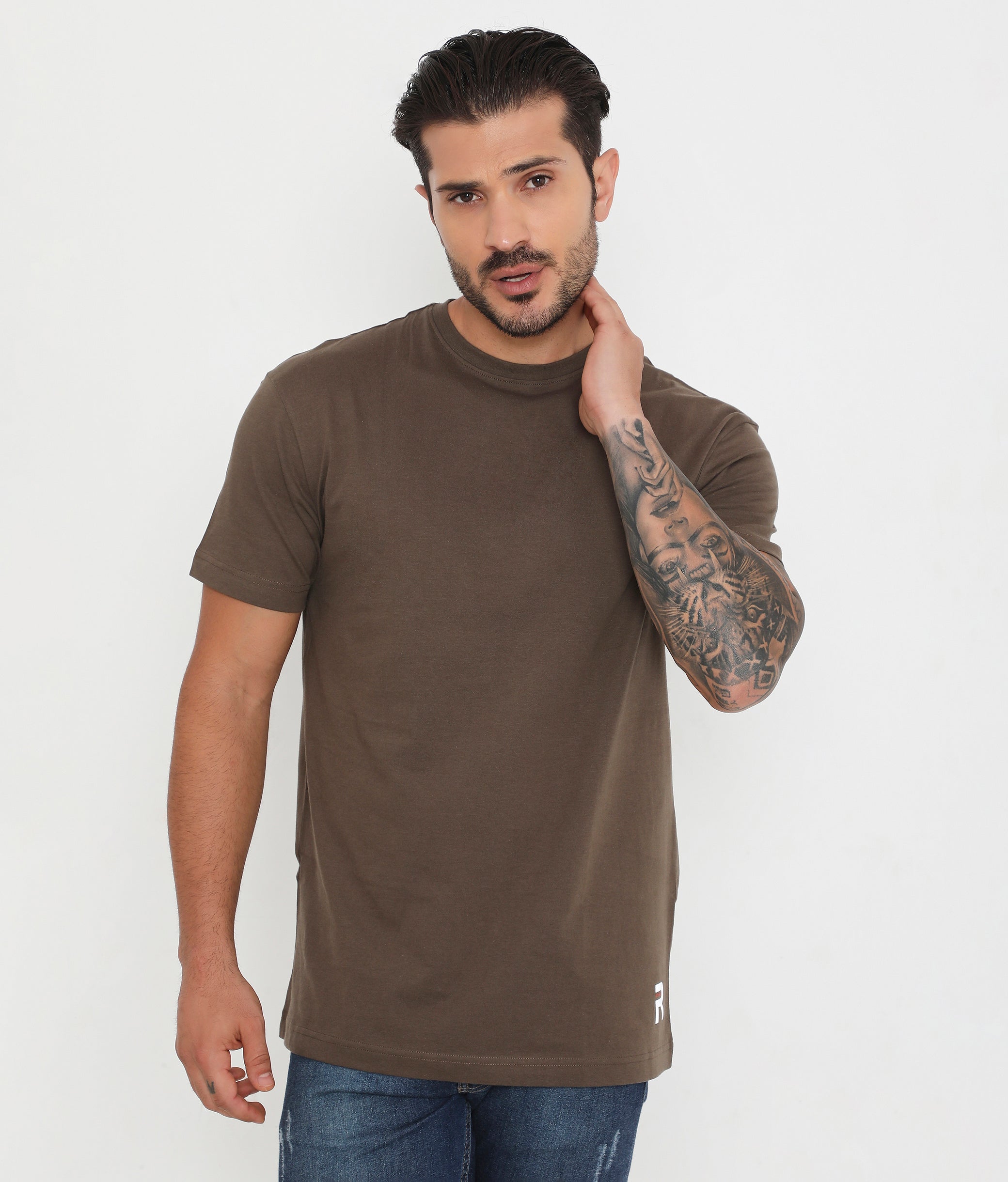 Men Solid Seawood Leisurewear Essential Cotton Tee - 004