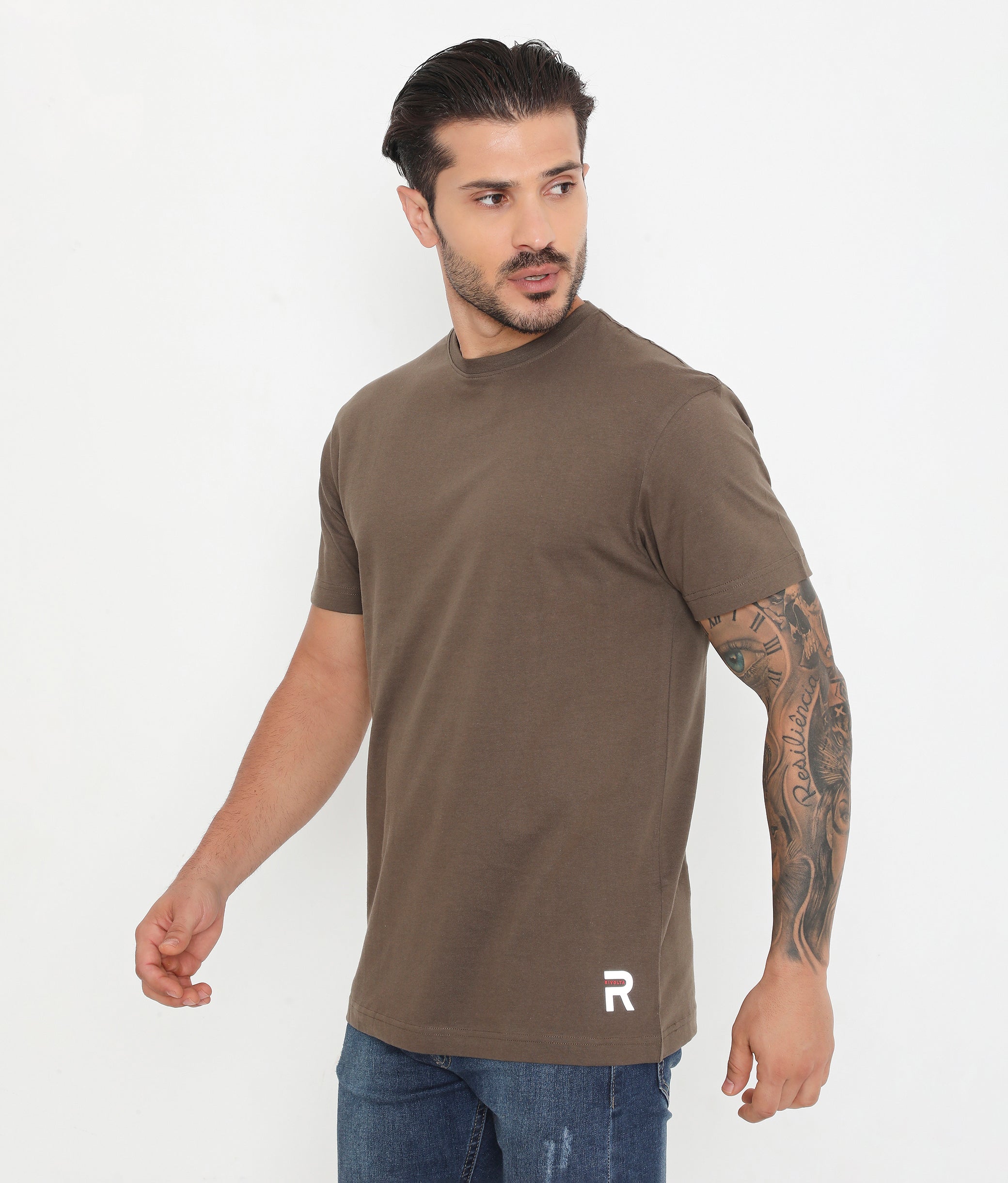 Men Solid Seawood Leisurewear Essential Cotton Tee - 004