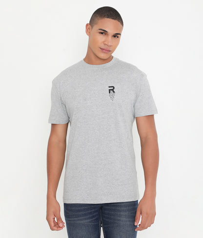 Men Grey Melange Leisurewear Cotton Tee - 002