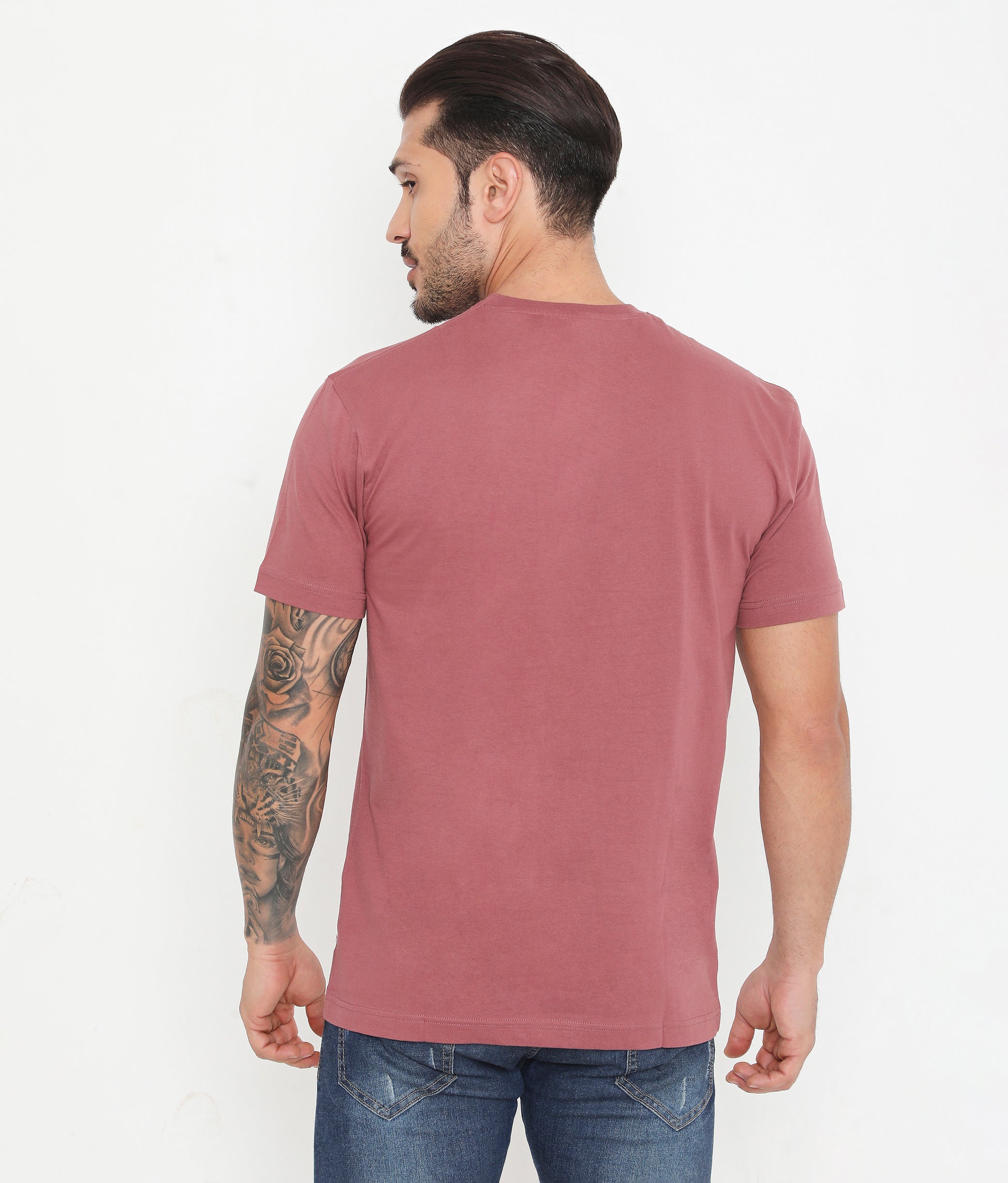 Men's Leisurewear Essential Cotton Tee - 004 - Red Roan