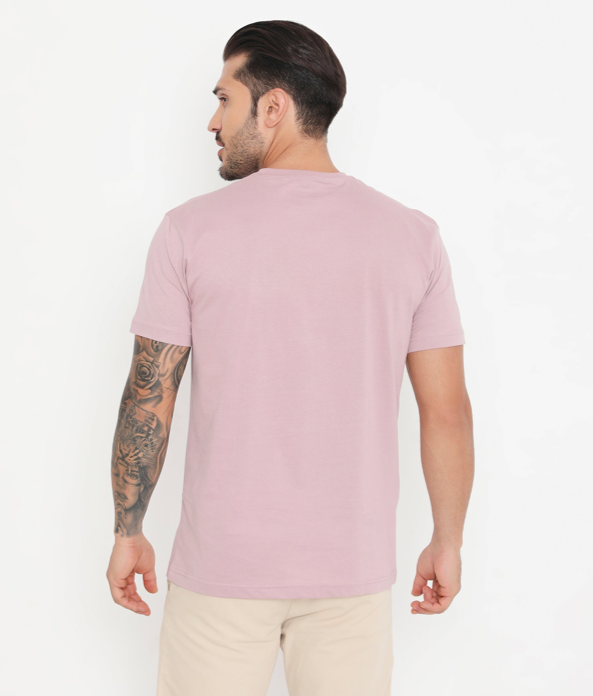 Men Rose Gold Essential Cotton T-Shirt 001