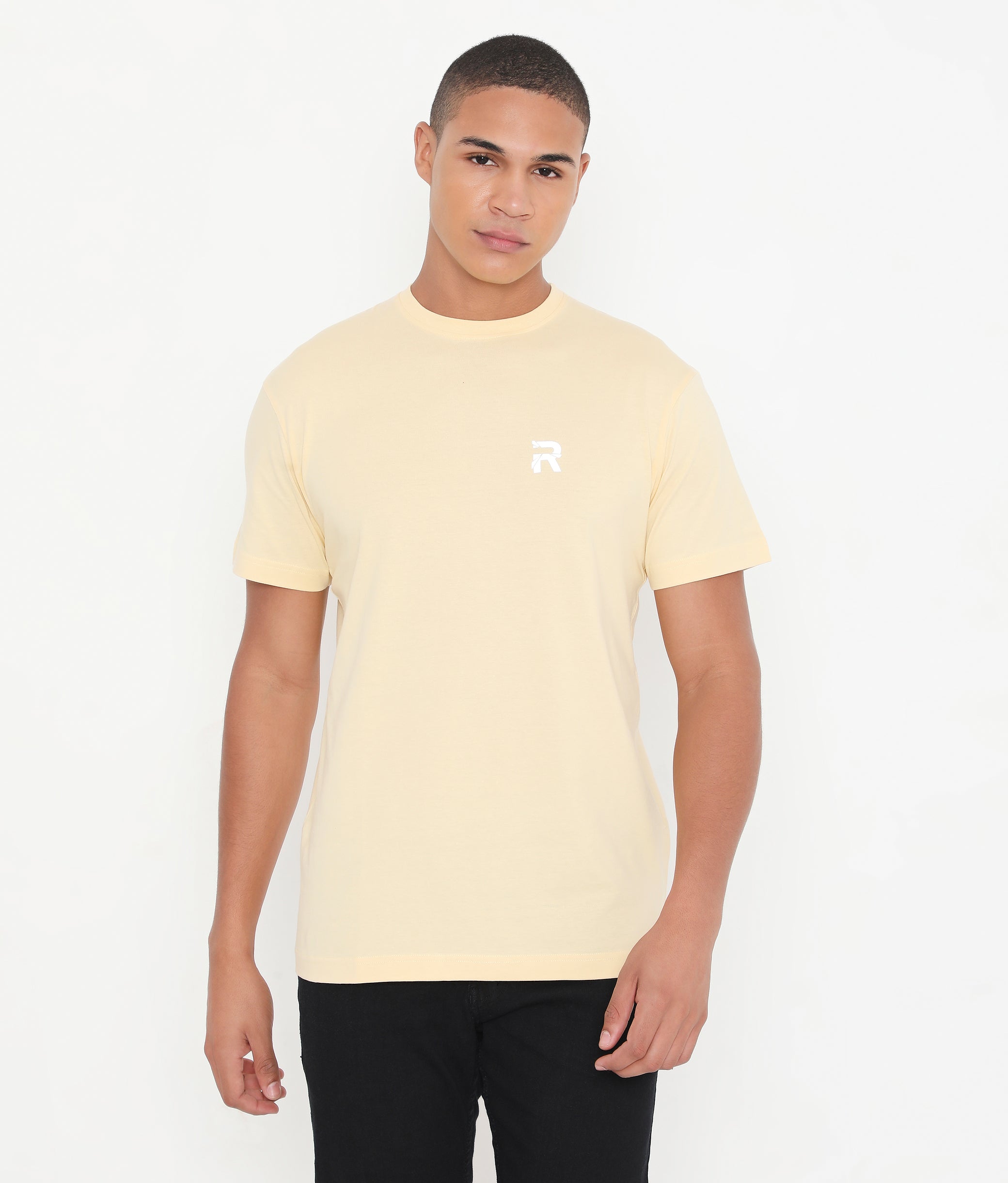 Men Creamy Corn Essential Cotton T-Shirt 001