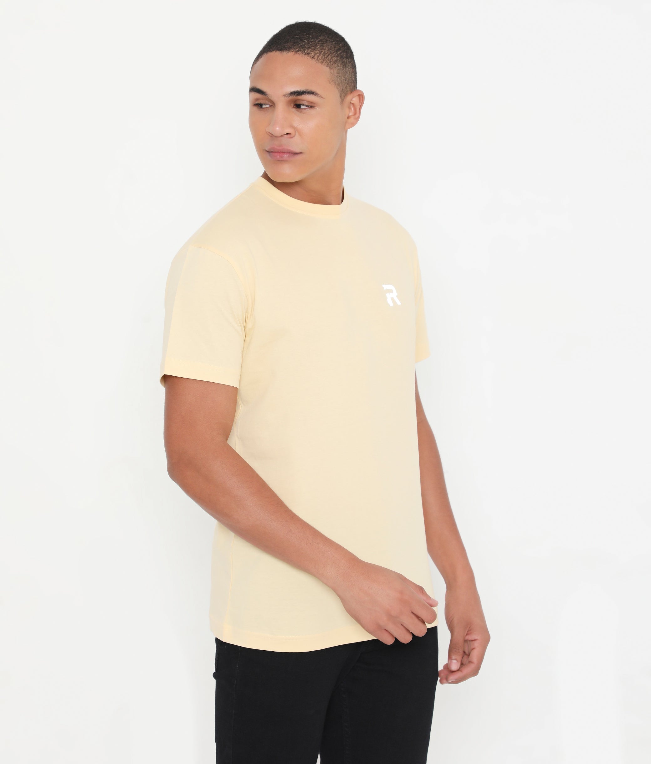 Men Creamy Corn Essential Cotton T-Shirt 001