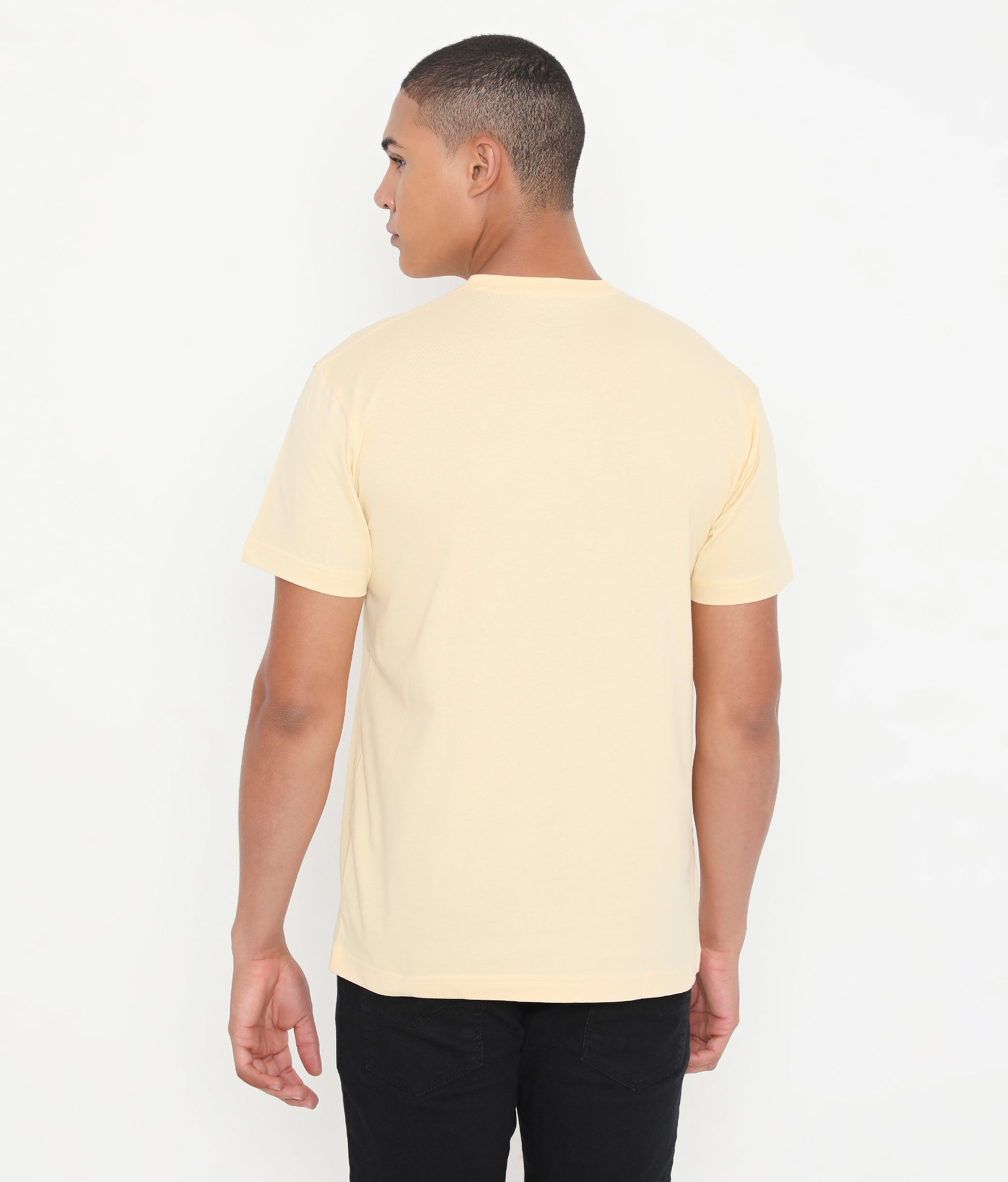 Men Creamy Corn Essential Cotton T-Shirt 001