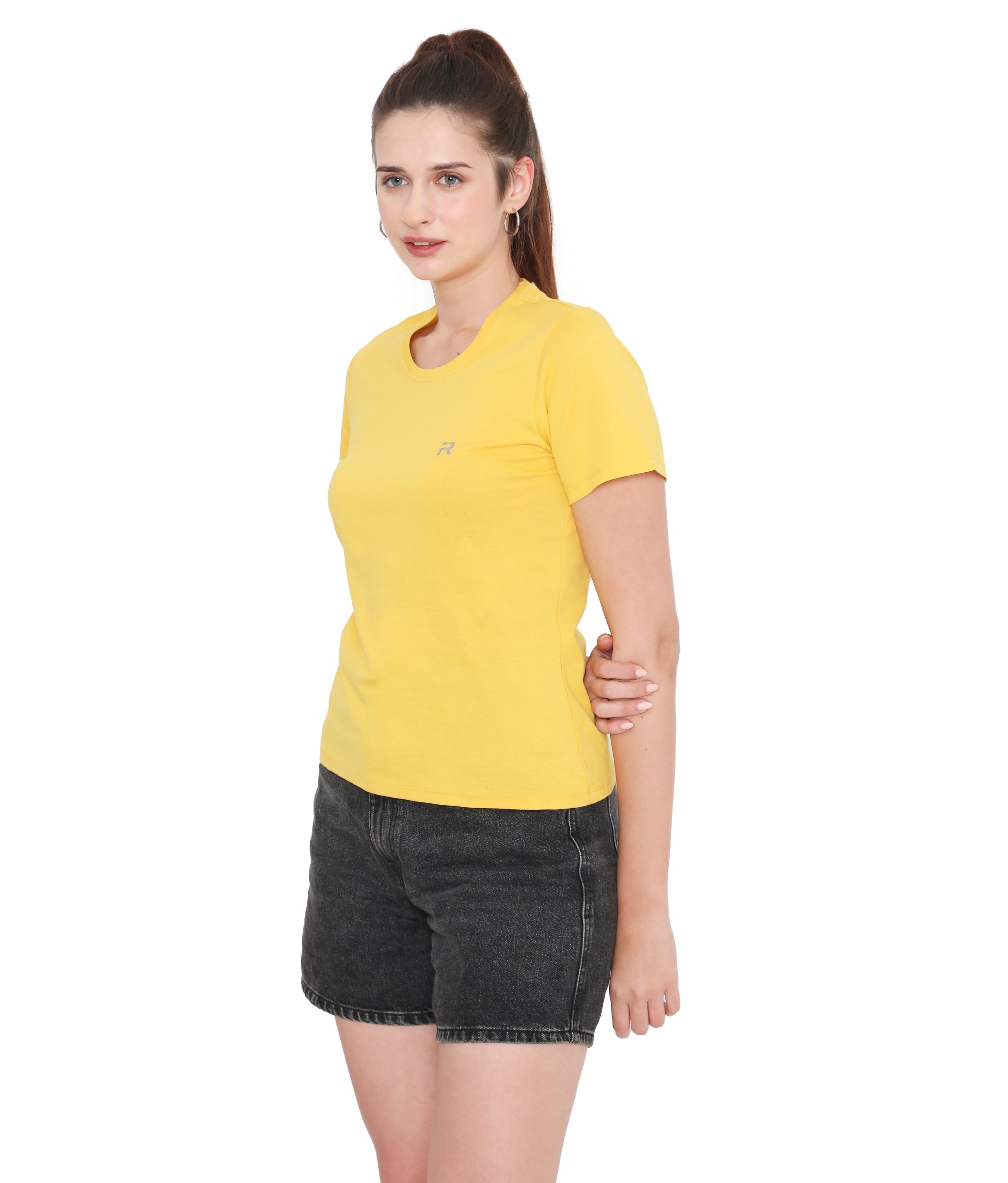 Sunshine Yellow Women's Essential Cotton T-Shirt - 002