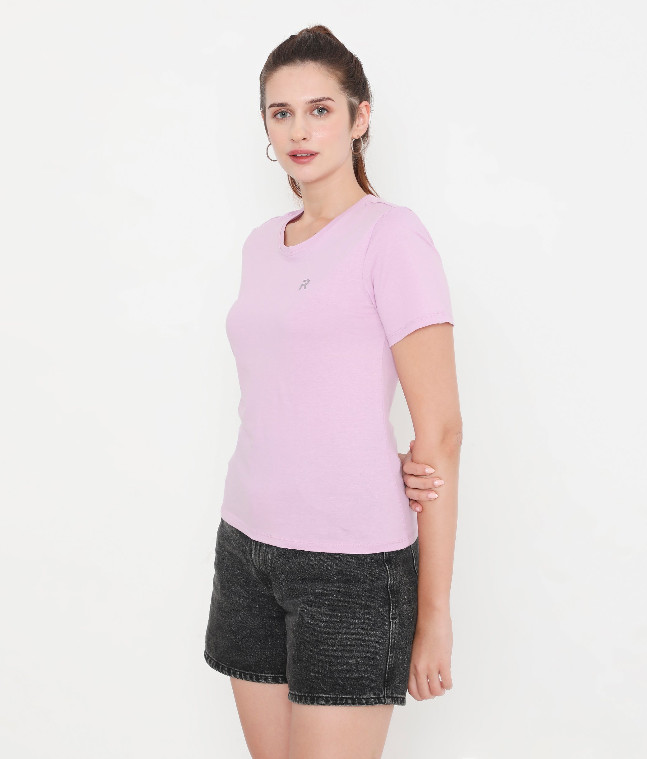 Lavendar Essential Cotton T-Shirt For Women - 002