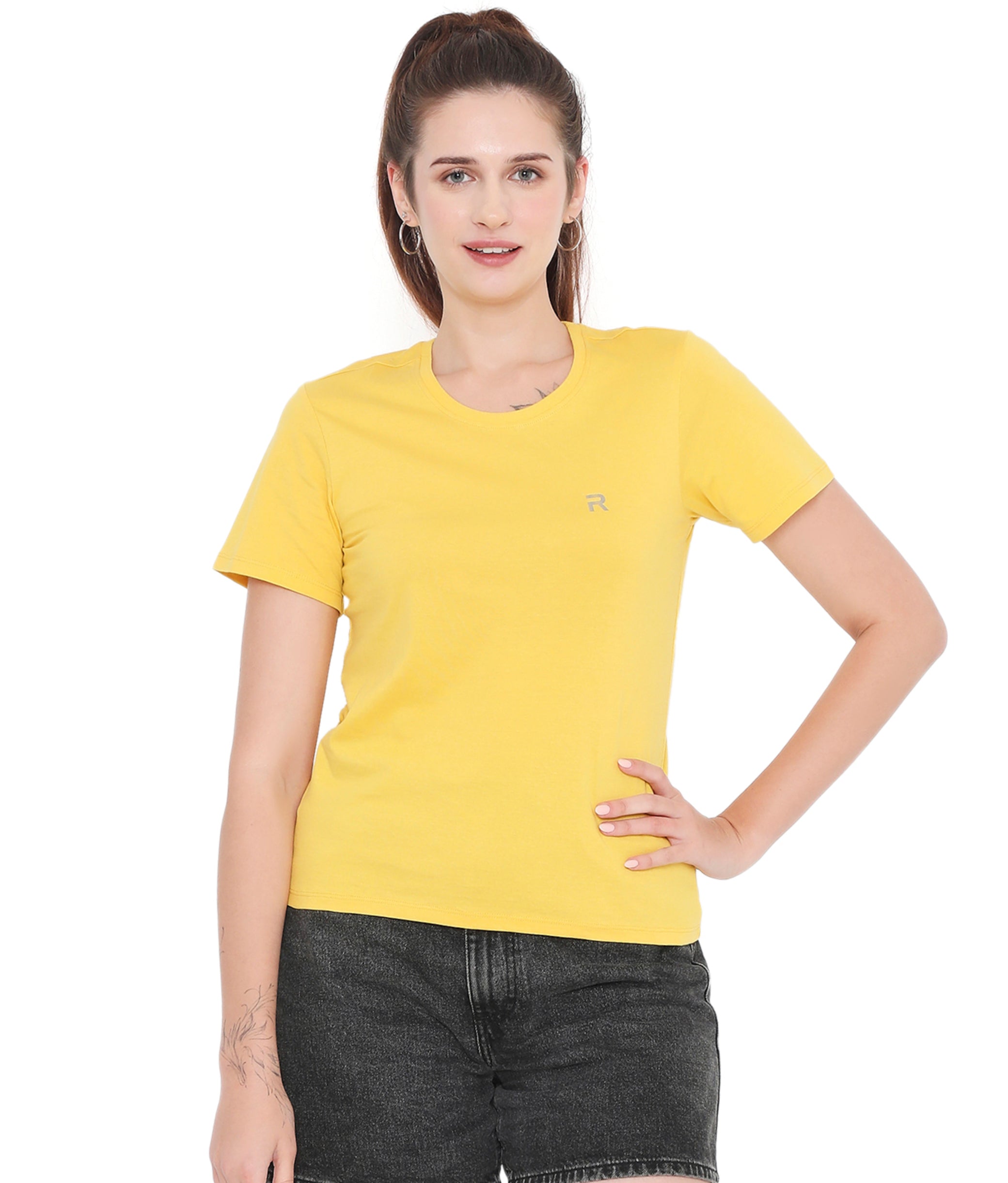 Sunshine Yellow Women's Essential Cotton T-Shirt - 002