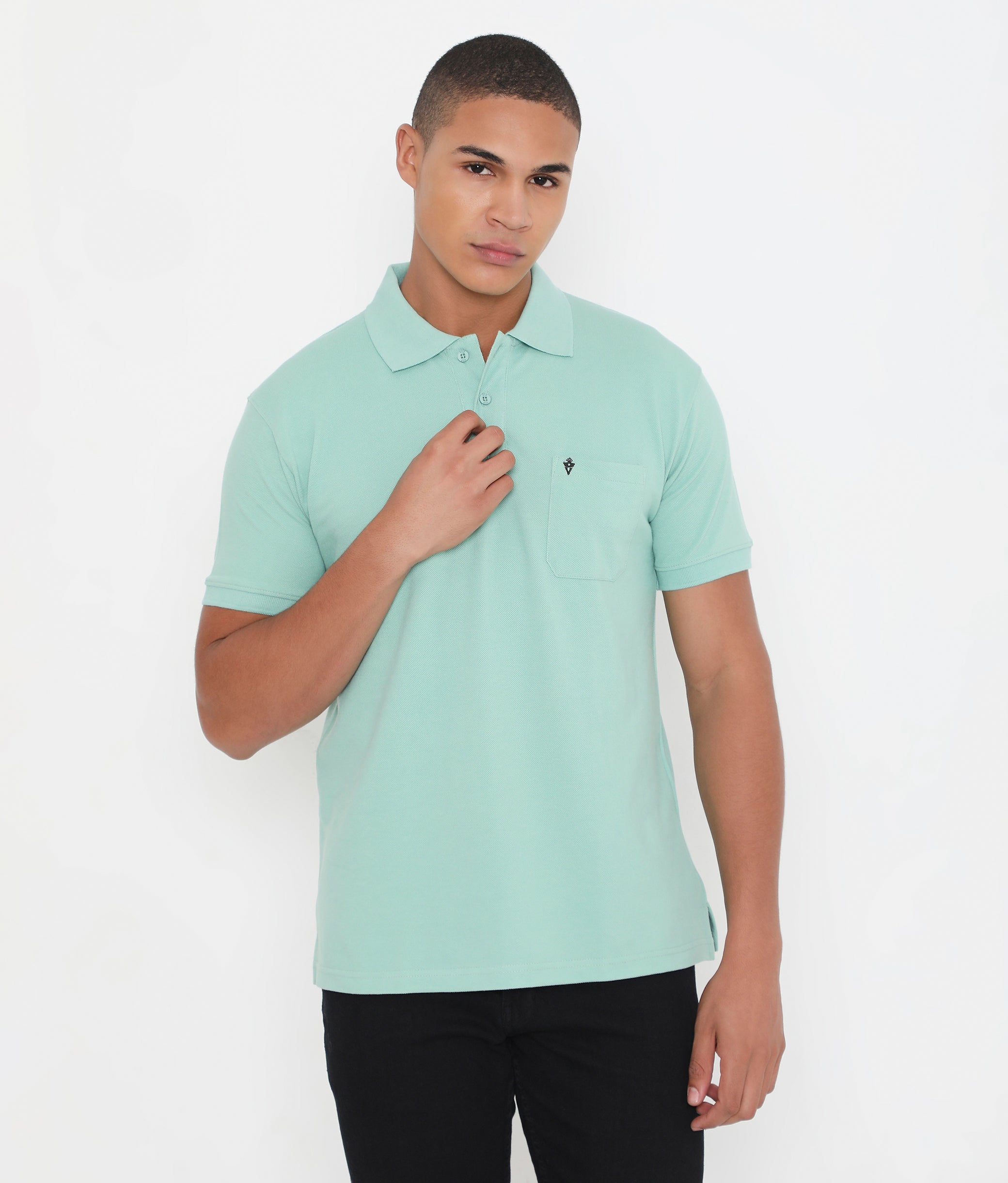 Men Pista Essential Cotton Polo T-Shirt with Chest Pocket