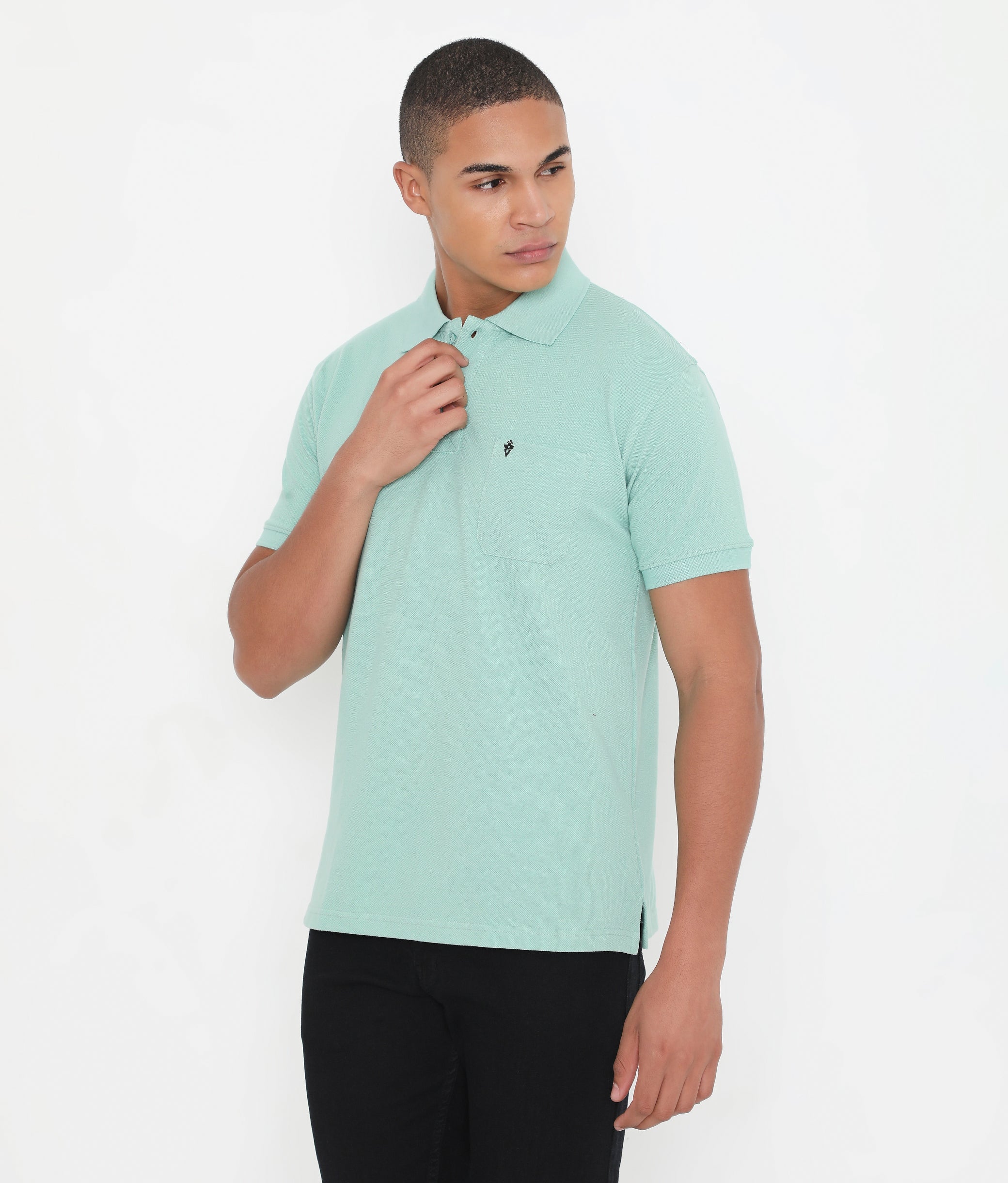 Men Pista Essential Cotton Polo T-Shirt with Chest Pocket