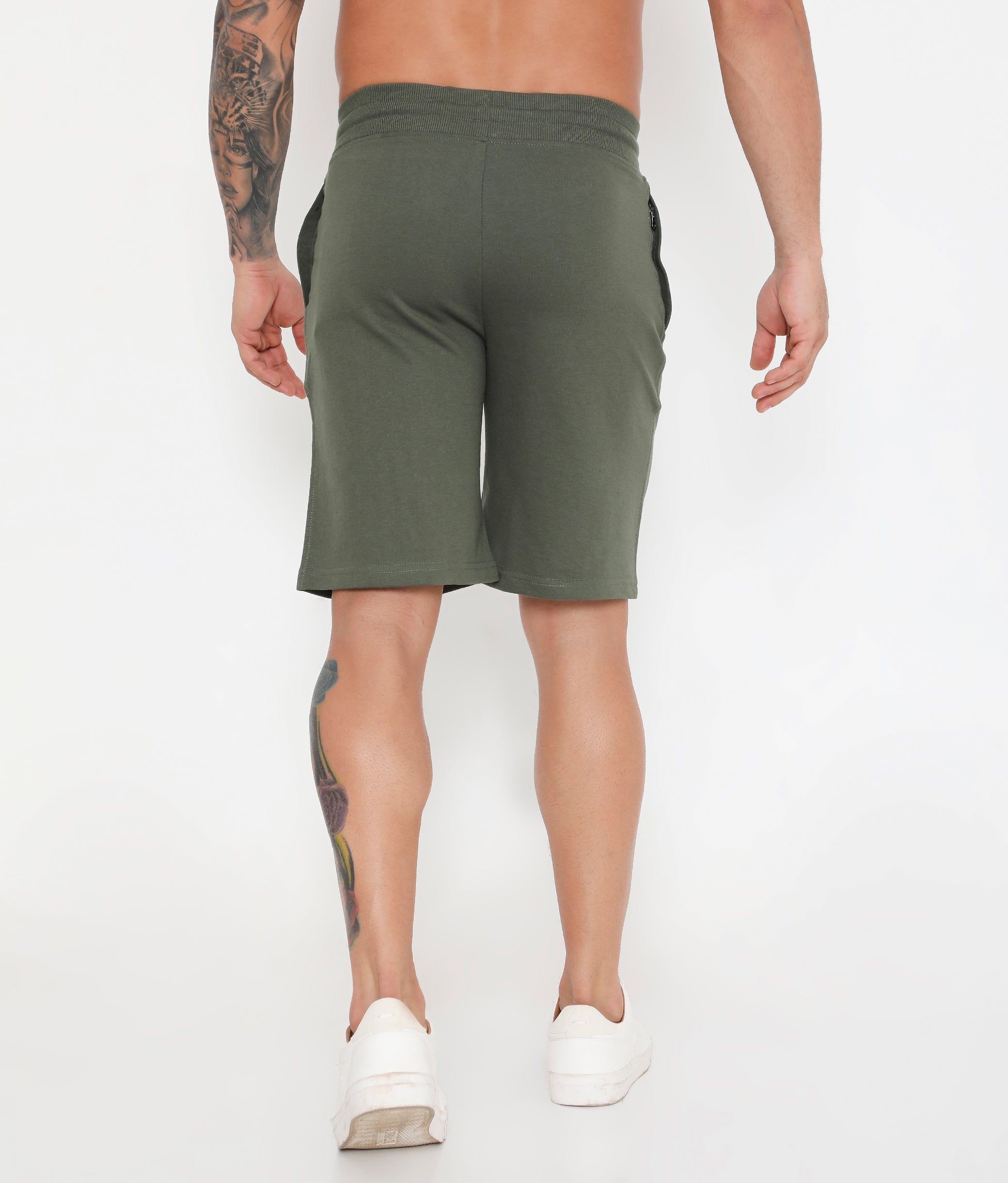 Men 001 Cotton Performance Shorts - Olive