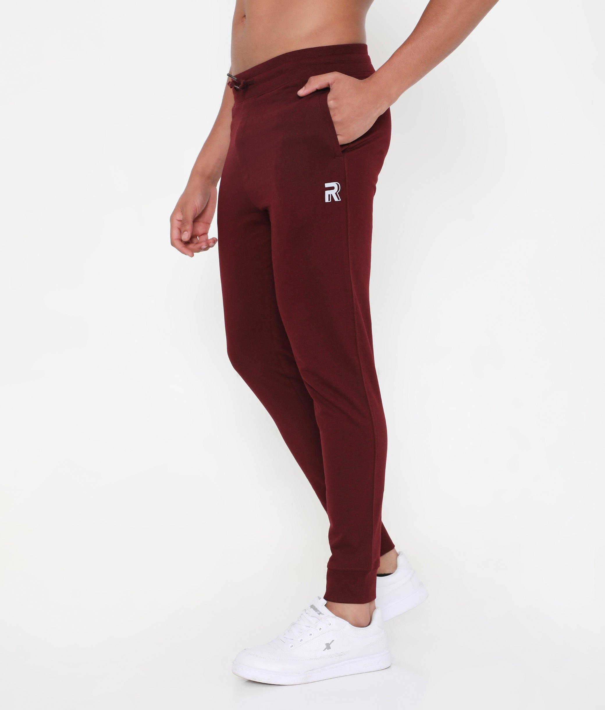 Men 002 Active Cotton Joggers - Maroon