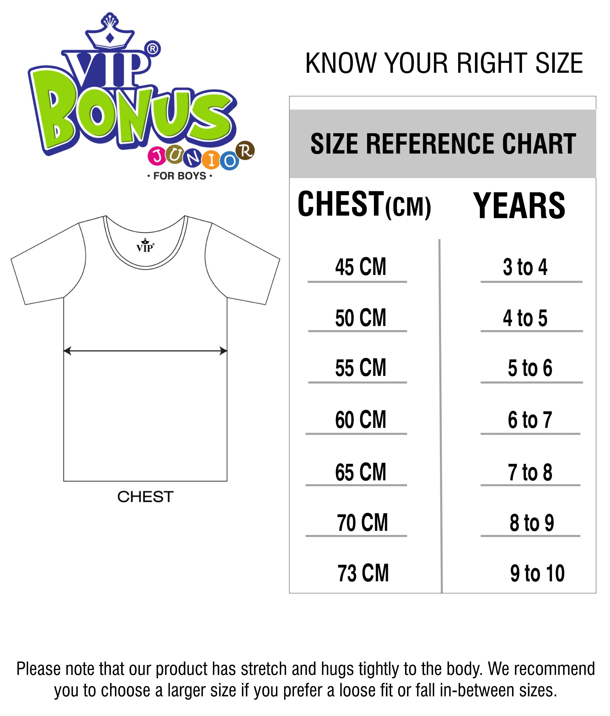 Bonus Junior Kids Pure Cotton Vest with Sleeves for Boys