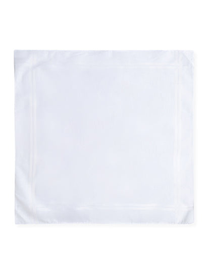 VIP Men's Solid Cotton White Square Classic 01 Handkerchief-Pack of 3