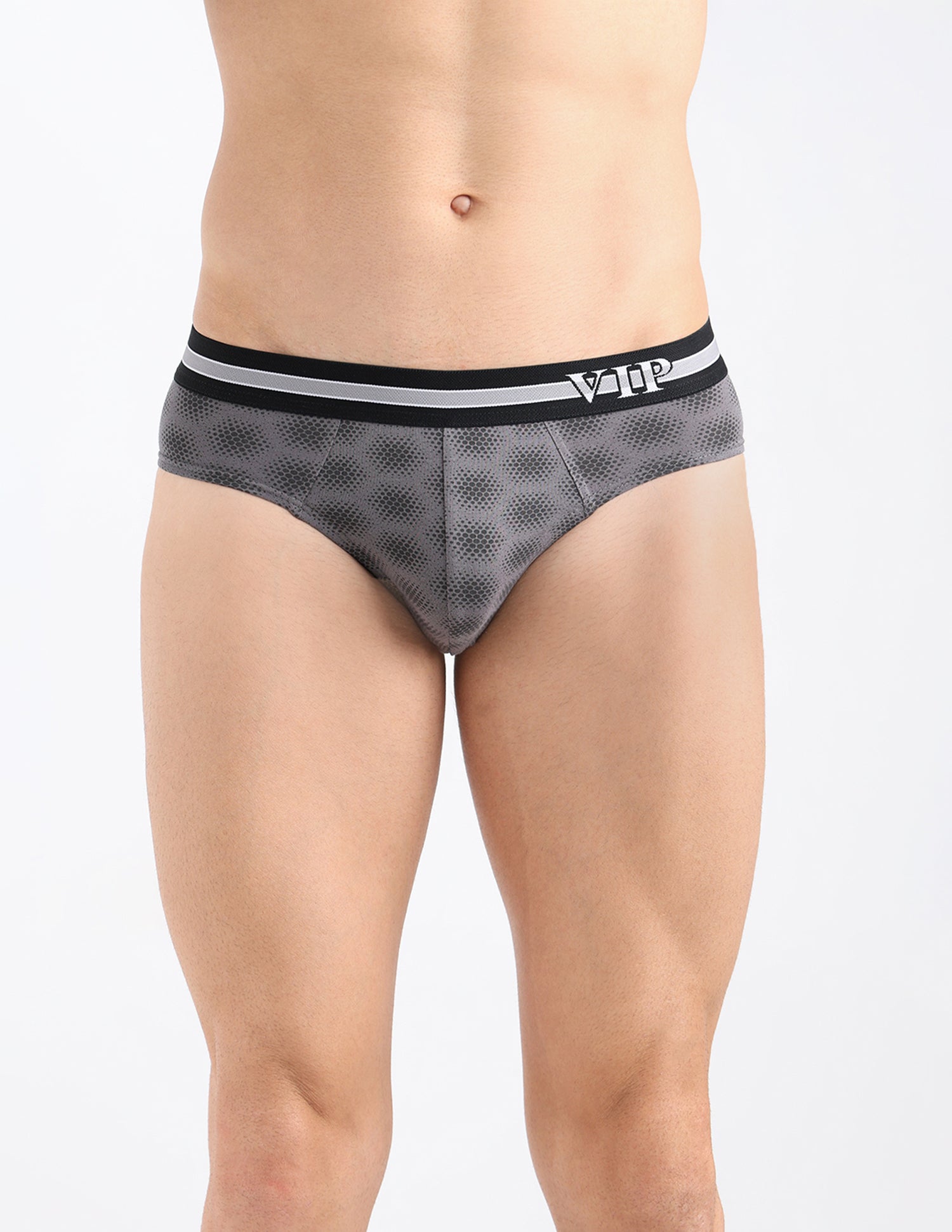 AZURE Men's Printed Cotton Mid Rise Regular Fit  Briefs-Assorted Colours-PO2