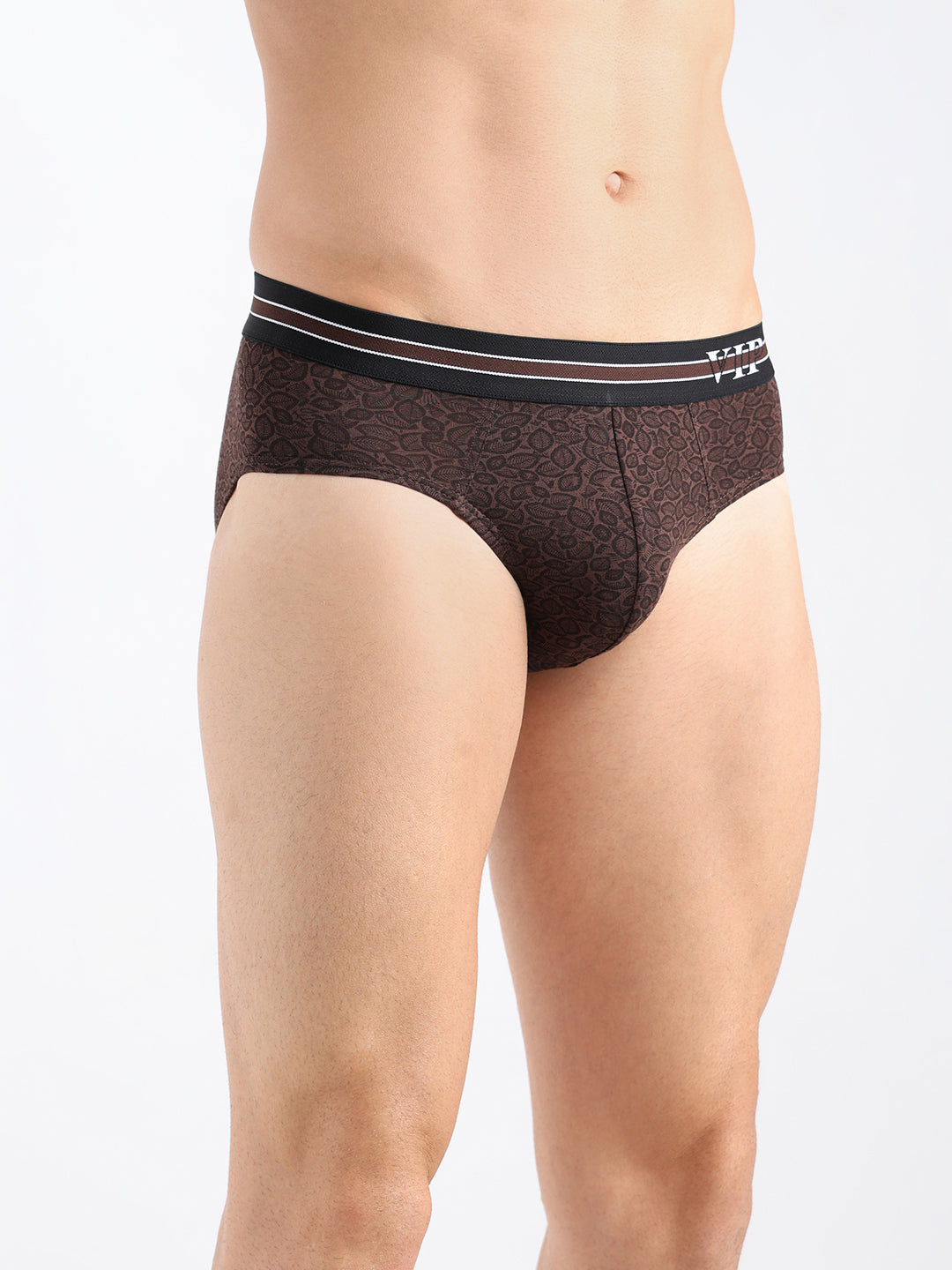 AZURE Men's Printed Cotton Mid Rise Regular Fit  Briefs-Assorted Colours-PO2