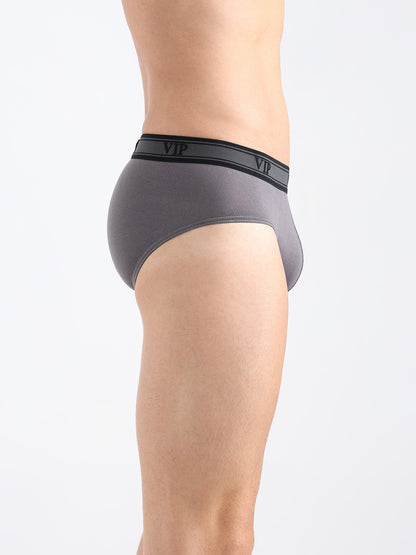 UNIVO Men's Solid Cotton Mid Rise Regular Fit Briefs-Assorted Colours-PO2