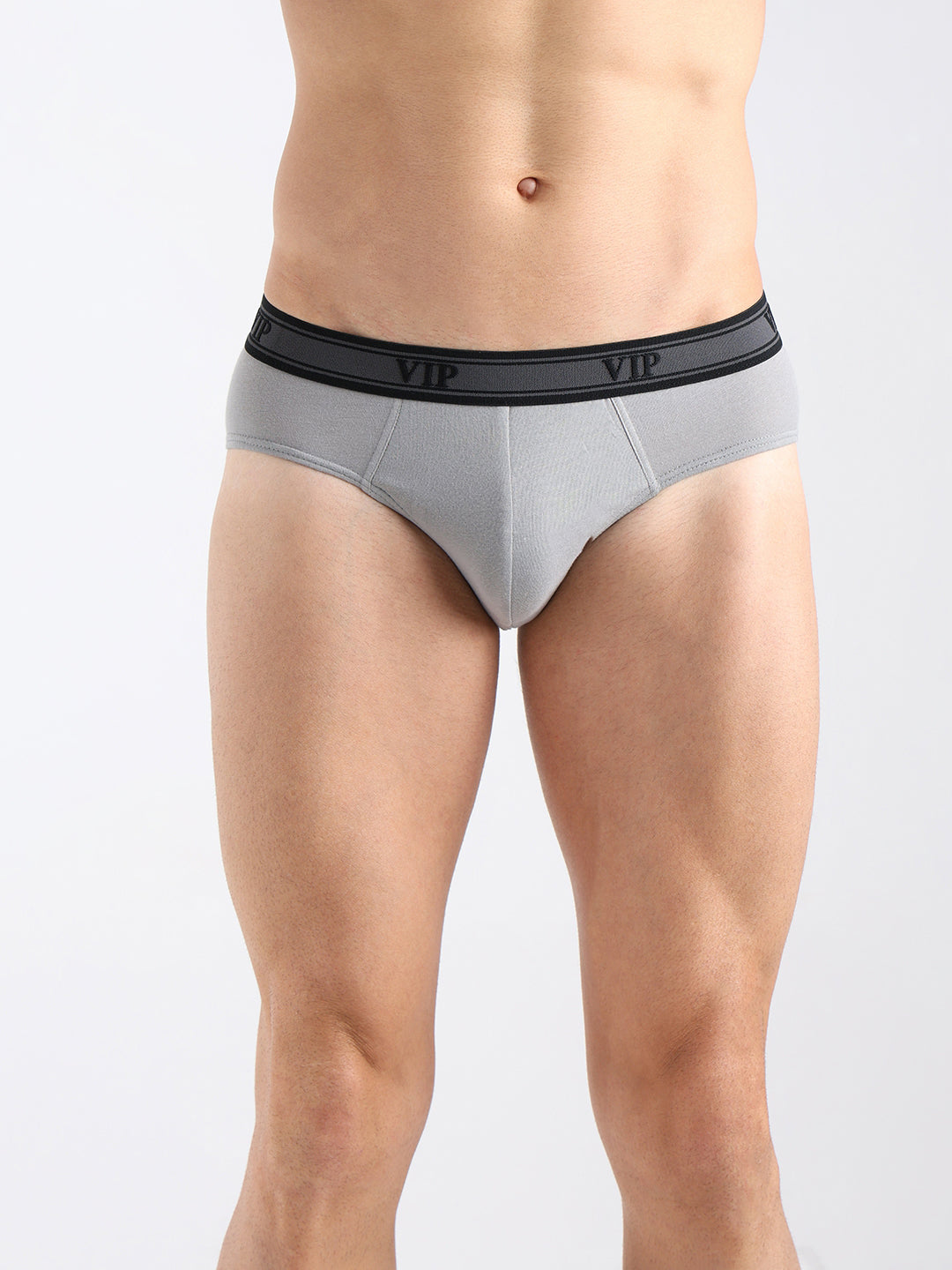 UNIVO Men's Solid Cotton Mid Rise Regular Fit Briefs-Assorted Colours-PO2