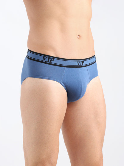 UNIVO Men's Solid Cotton Mid Rise Regular Fit Briefs-Assorted Colours-PO2