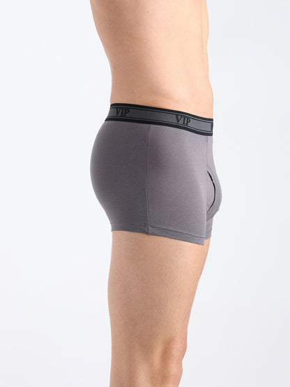 ASCENT Men’s Solid Cotton Mid Rise Regular Fit Trunk-Assorted Colours-PO2