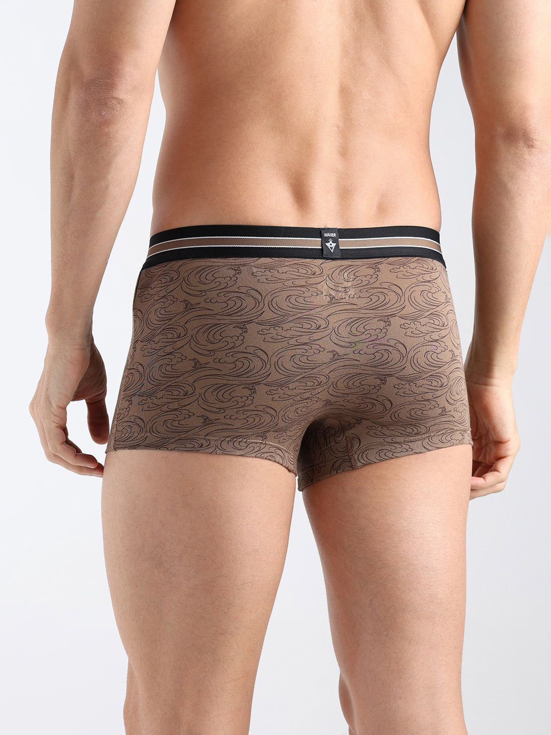 Maxer Men's Printed Cotton Mid Rise Regular Fit Trunk Assorted-Pack of 2