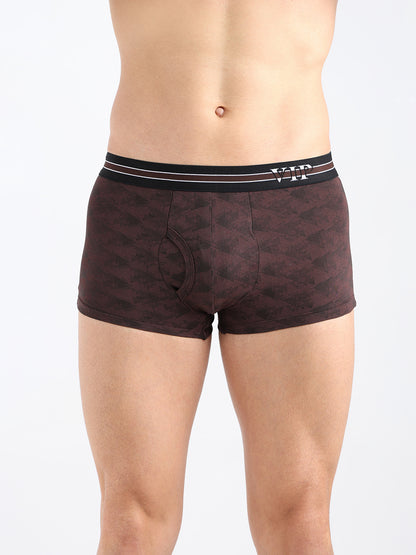 Maxer Men's Printed Cotton Mid Rise Regular Fit Trunk Assorted-Pack of 2