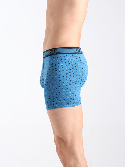 One Up Men's Printed Cotton Mid Rise Regular Fit Trunk-Assorted Colours-Pack of 2