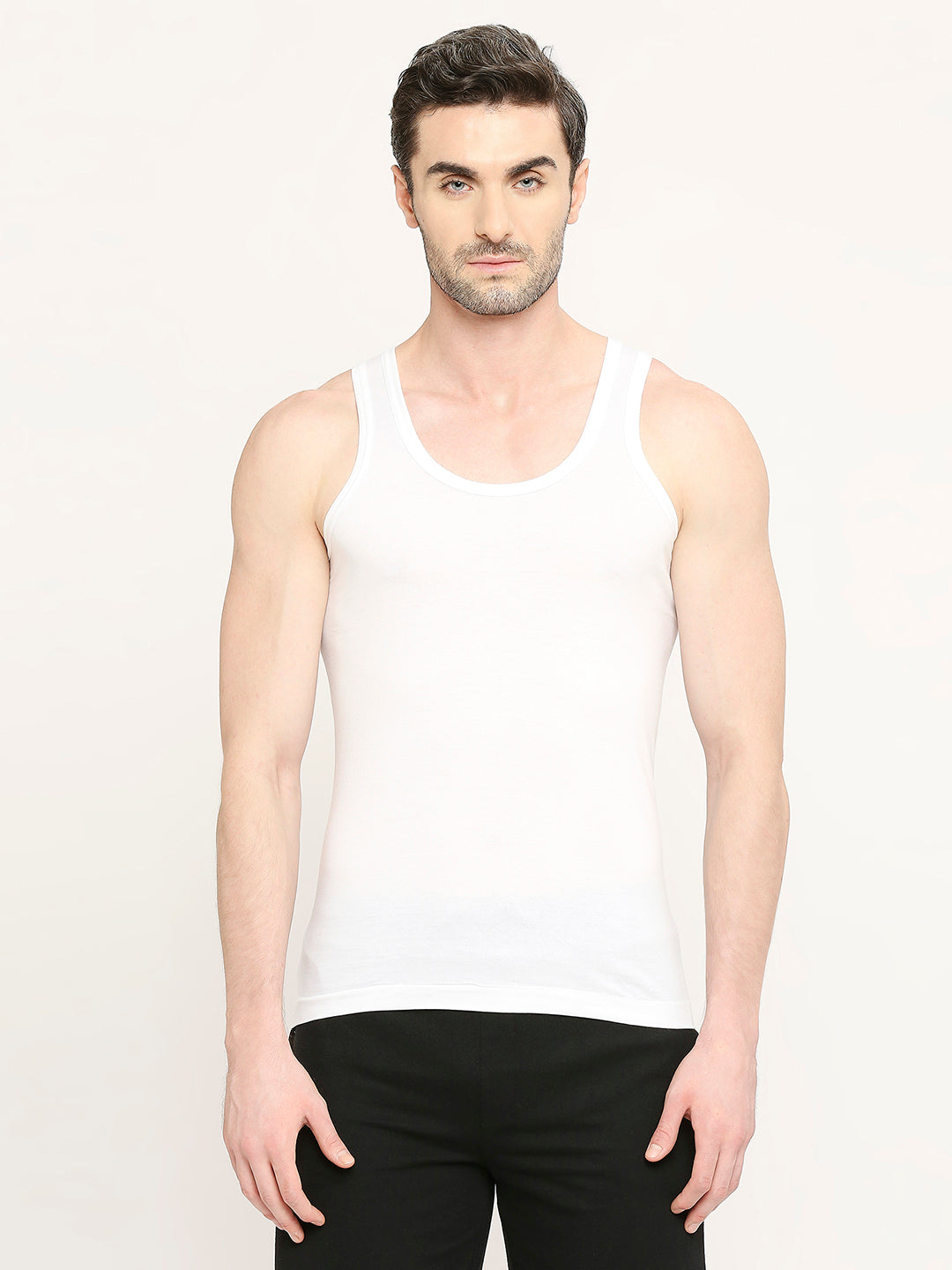 Bonus Classic Men's Snow White Cotton Vest for Men