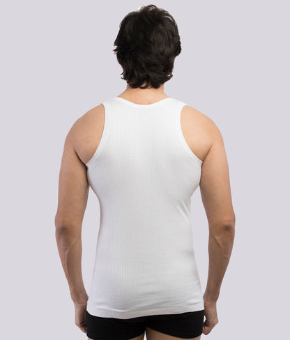 Bonus Linear - 100% Combed Cotton Rib Vest for Men