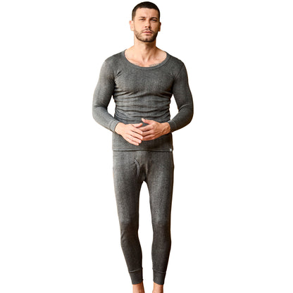 VIP Menƒ??s Cotton Thermal Bottom ƒ??Charcol Melange