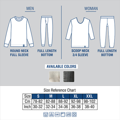 VIP Menƒ??s Cotton Thermal Bottom ƒ??Charcol Melange