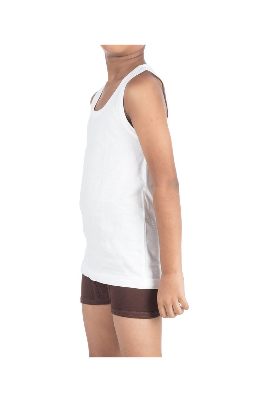 Arrow Kids Boys Cotton Vest Plain - White