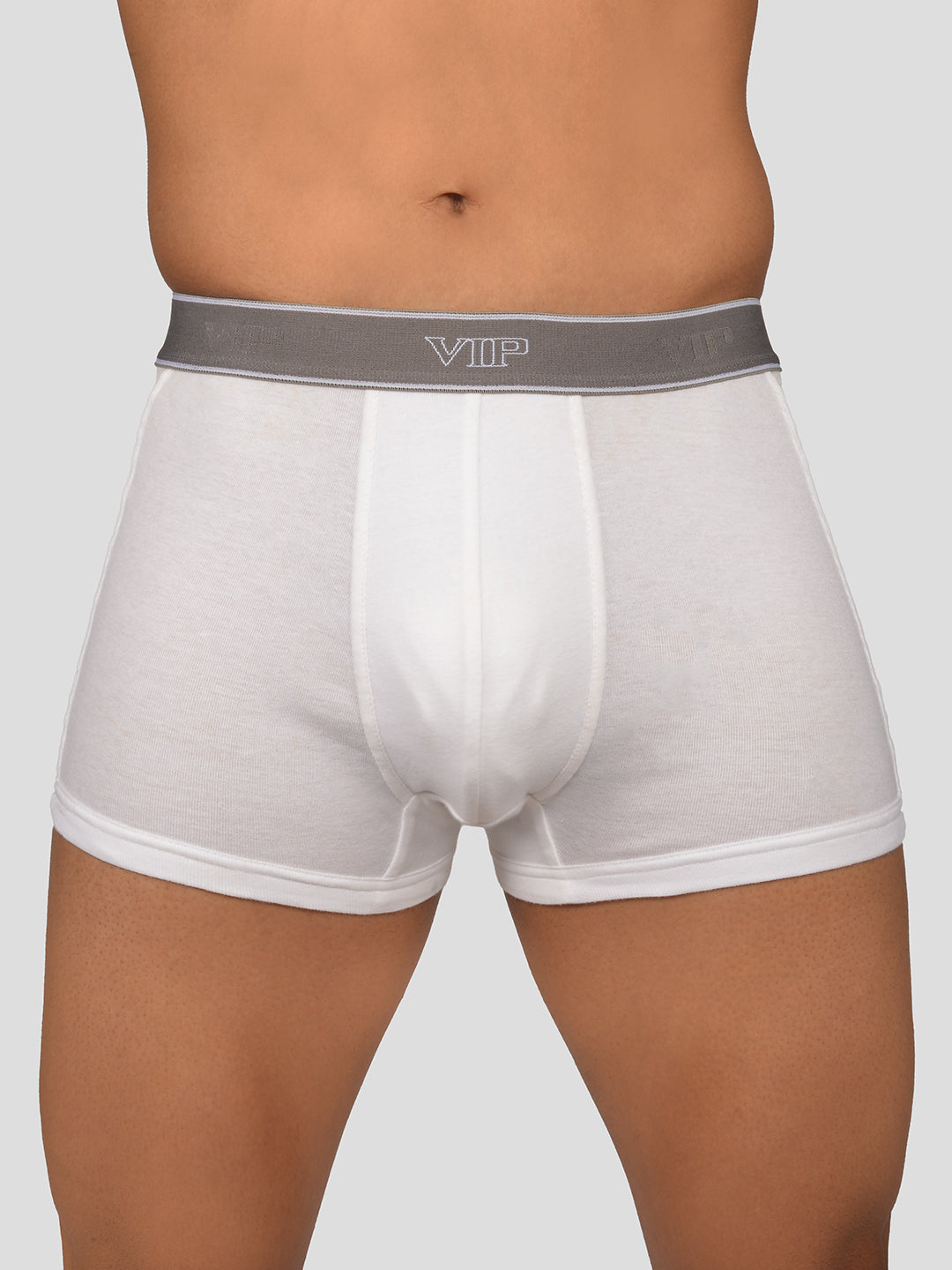 Regal 1301W - Pure Cotton White Cotton Rib Trunks for Men