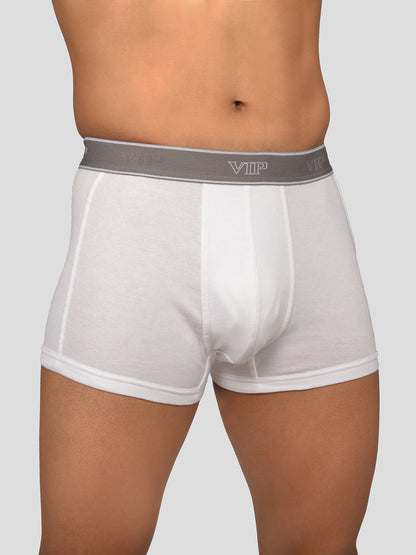 Regal 1301W - Pure Cotton White Cotton Rib Trunks for Men