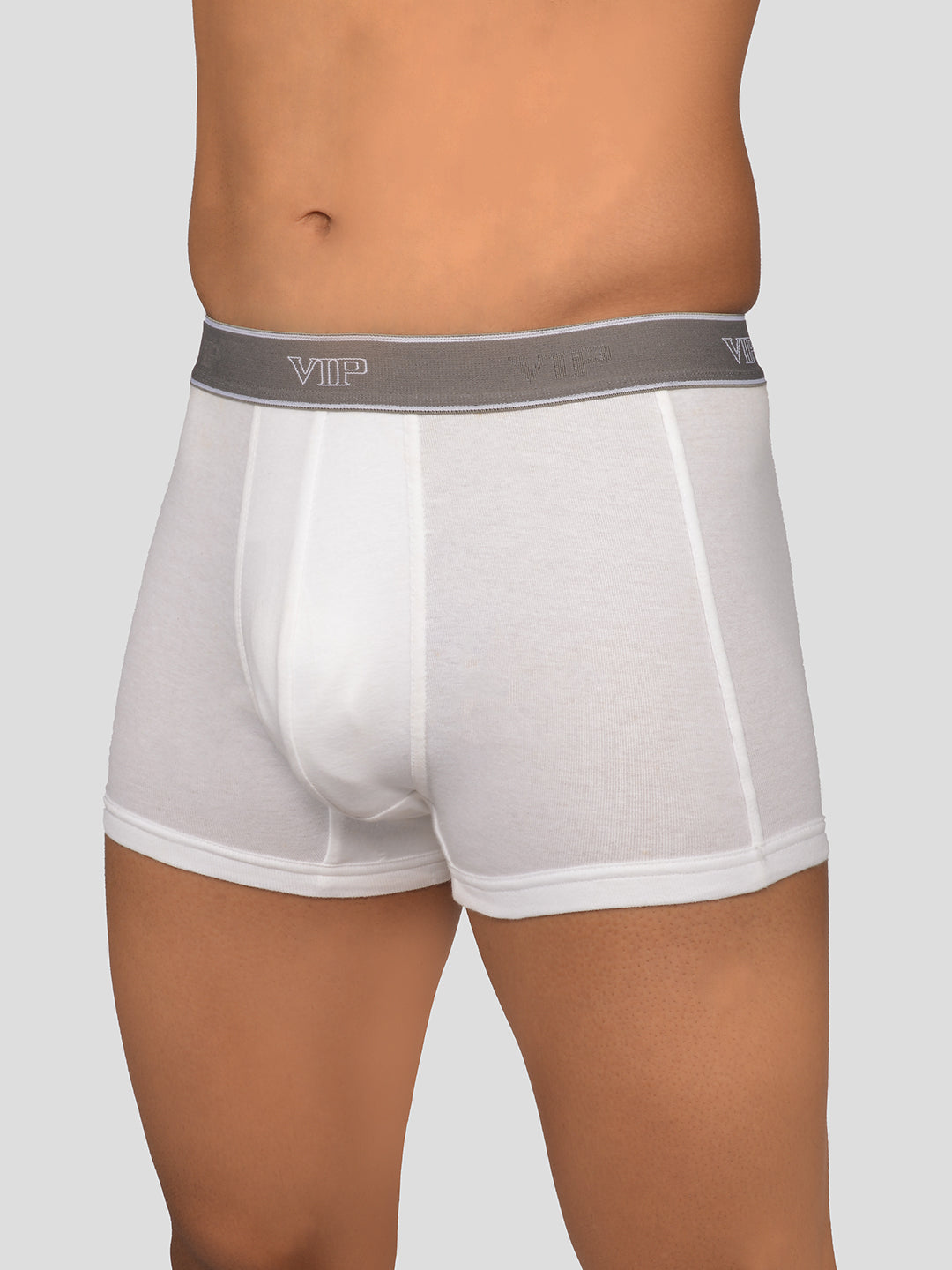 Regal 1301W - Pure Cotton White Cotton Rib Trunks for Men