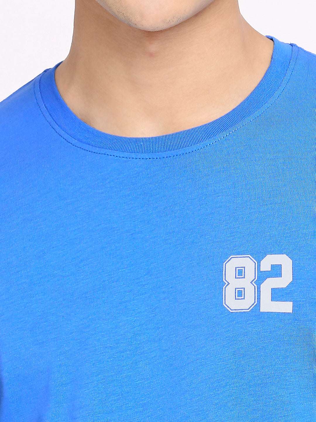 Mens Light Blue Round Neck T-Shirt