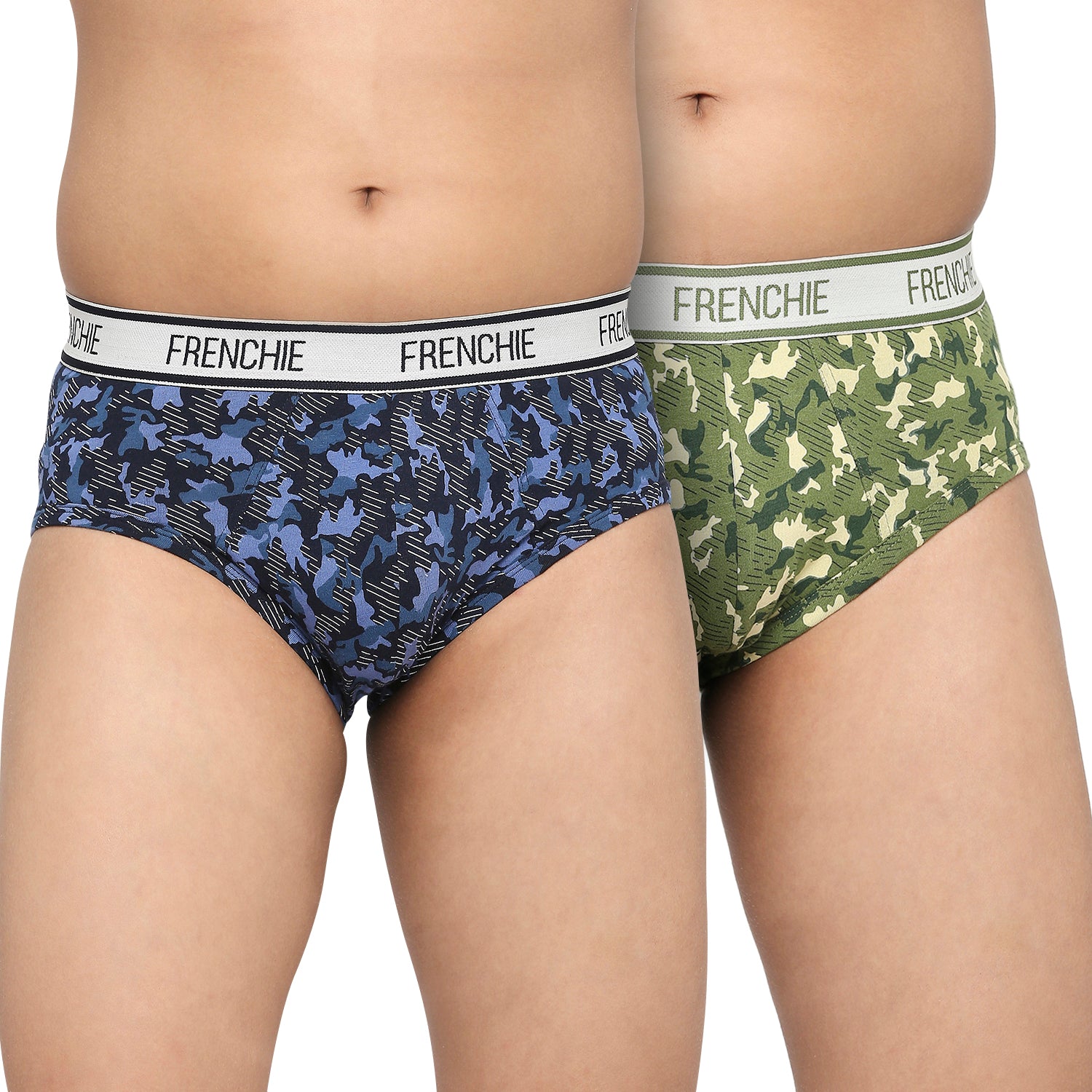 U19 Teenagers Cotton Brief Navy and Green - Pack of 2