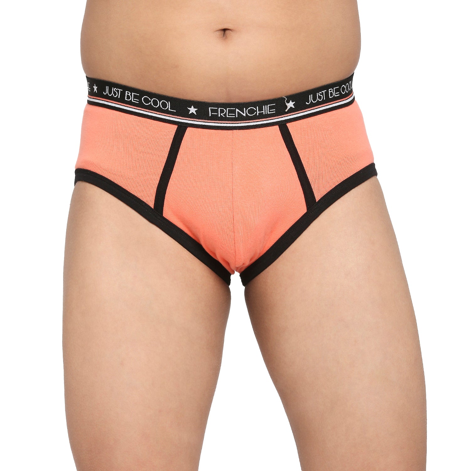 U19 Teenagers Cotton Brief Light Gray and Peach - Pack of 2