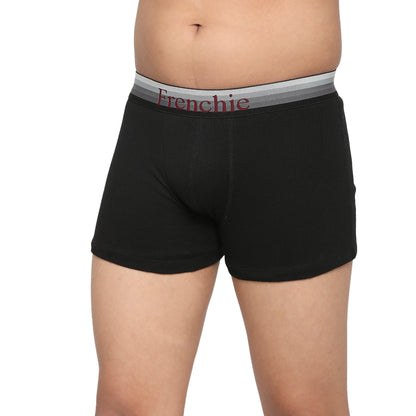 U19 Teenagers Cotton Trunk Black and Wine - Pack of 2