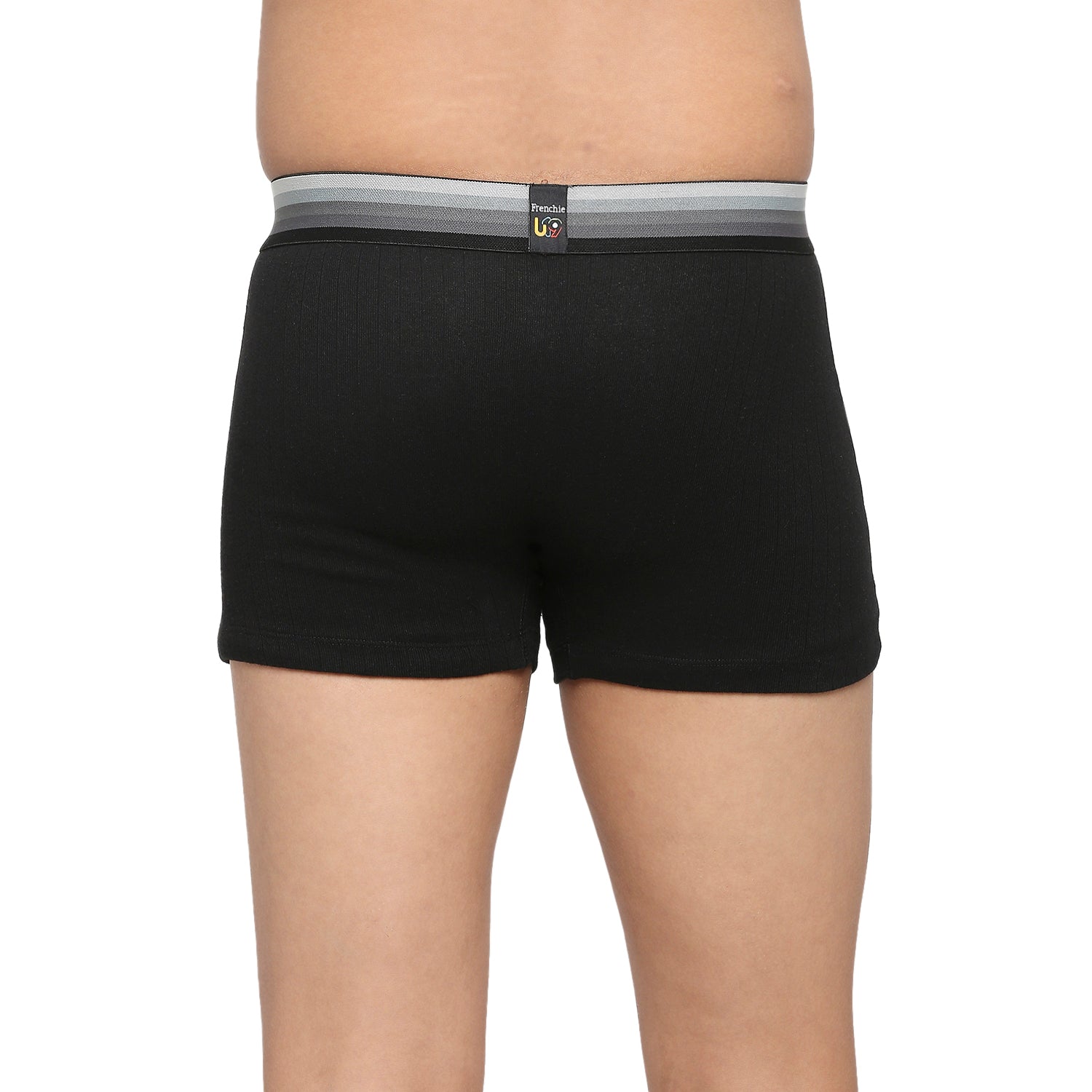 U19 Teenagers Cotton Trunk Black and Wine - Pack of 2