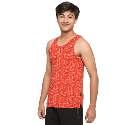U19 Teens Red Vest in Camouflage Print
